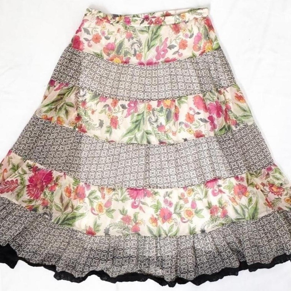 Y2k Coldwater Creek vintage cottagecore tiered maxi skirt